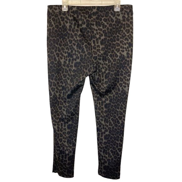 CALVIN KLEIN Leopard Print Pull-on Stretch Knit Pants - Picture 3 of 7